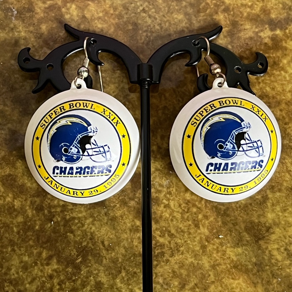 Vintage ~ Chargers Super Bowl Earrings